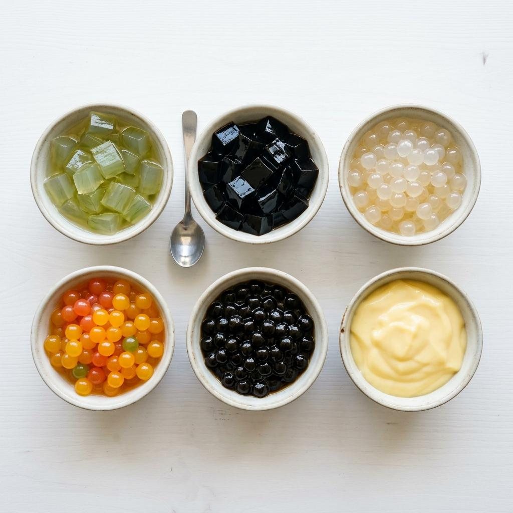 Lower-calorie mango bubble tea order with a lighter base and fewer toppings.