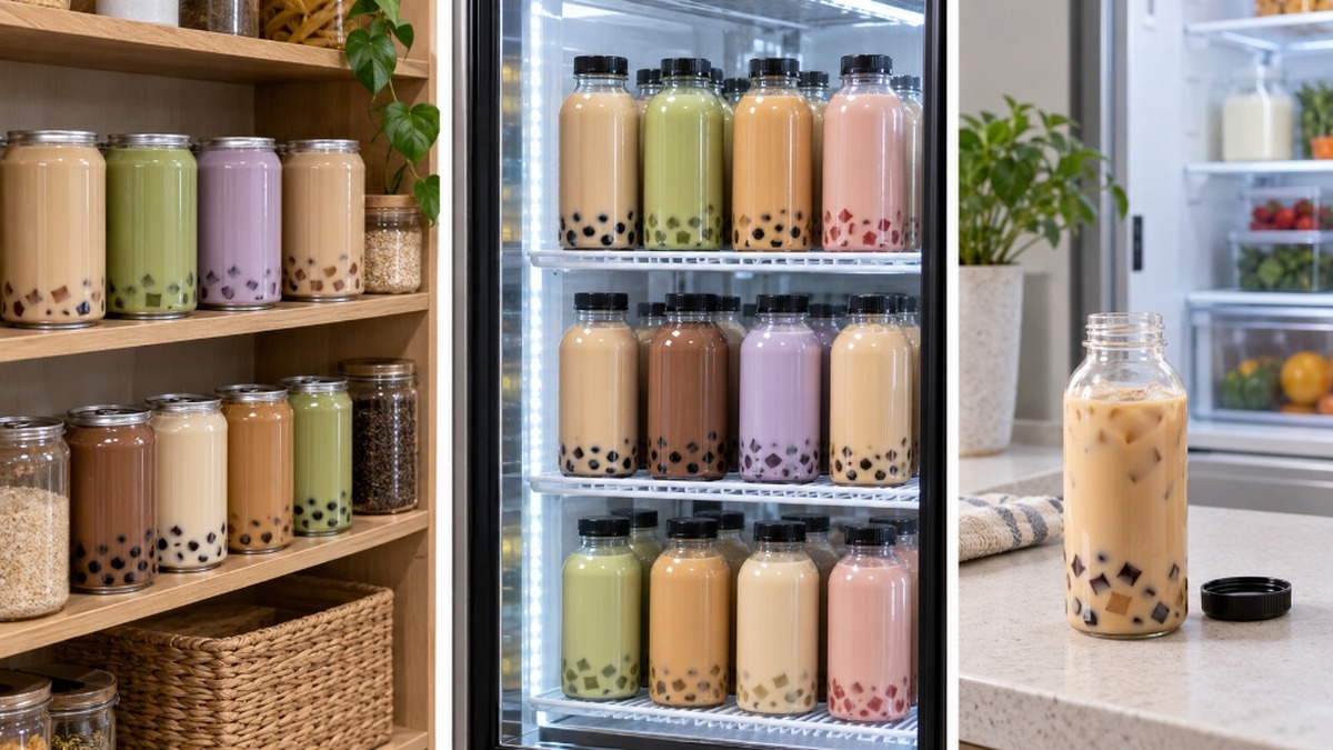 Shelf-stable and refrigerated ready-to-drink bubble tea products