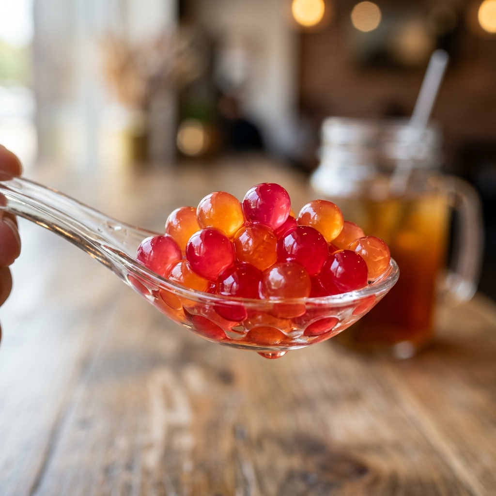 Popping boba ingredients and tapioca boba comparison