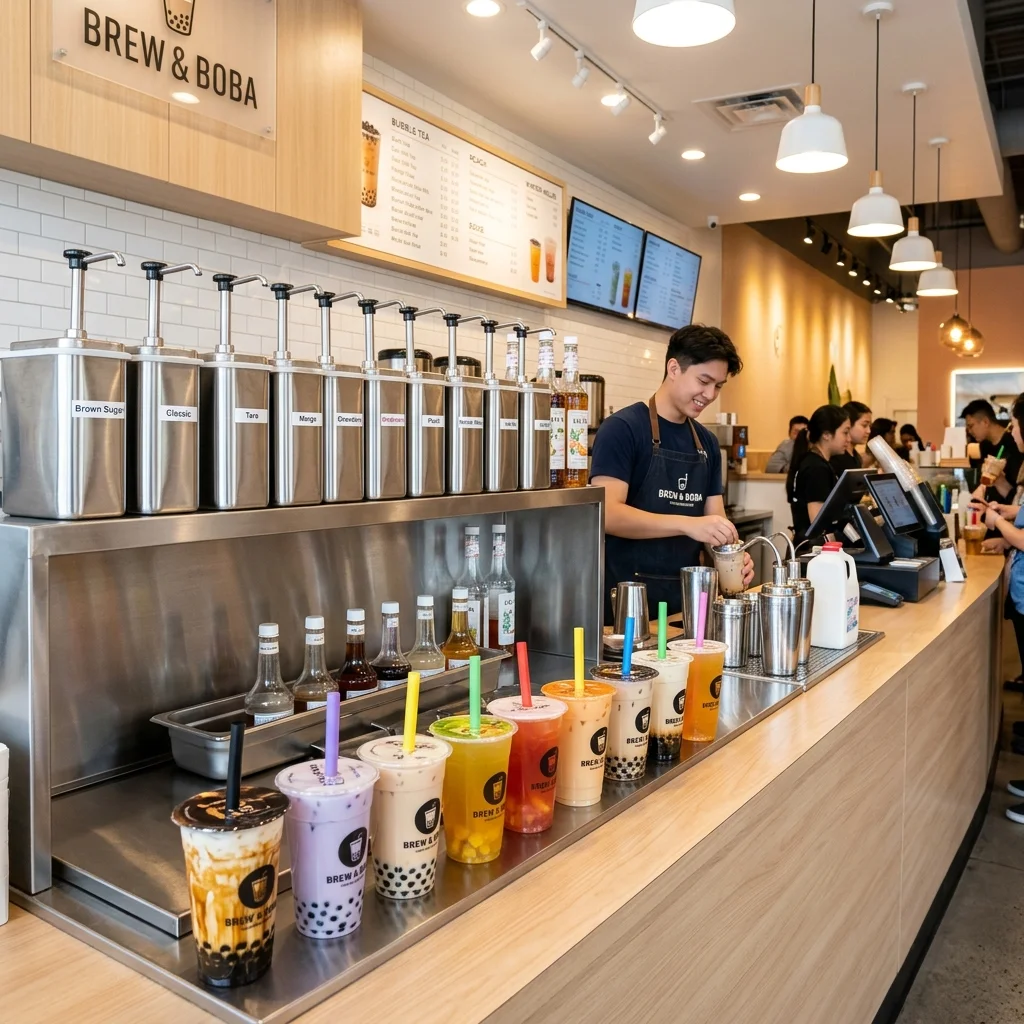 Sweetness scale options for bubble tea customization