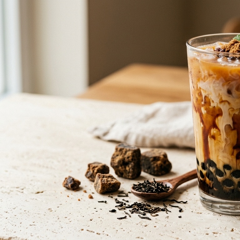 Chewy black tapioca boba pearls square thumbnail