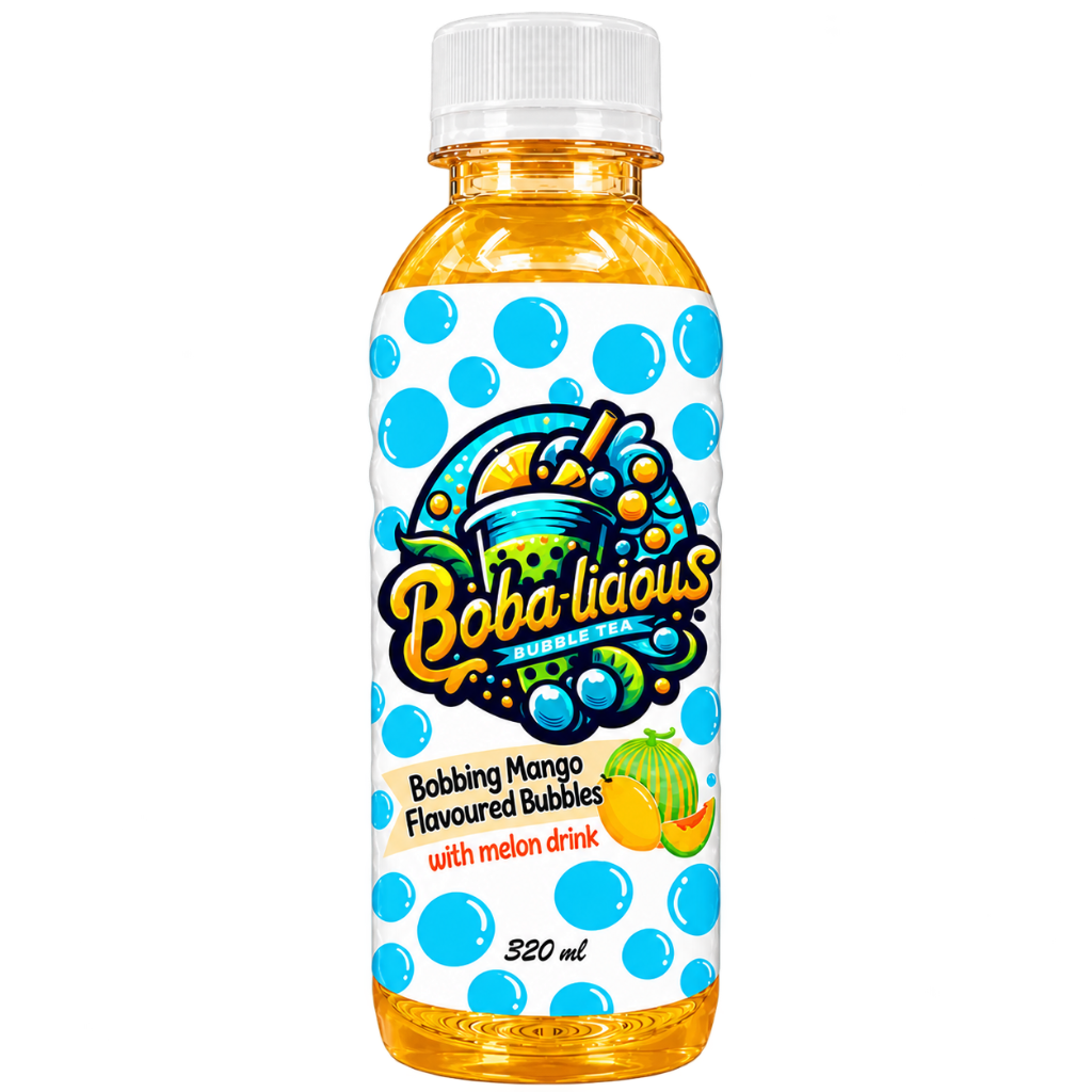 Bobalicious Mango and Melon bubble tea 320ml PET bottle
